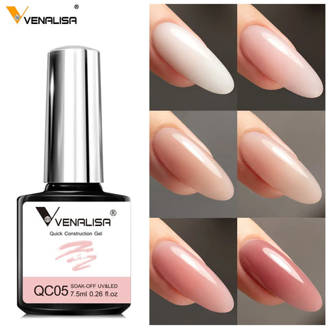 VENALISA 7.5ml Quick Construction Gel - Semi Transparent Nude Pink