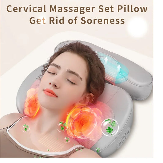 Upgraded 2 In 1 Neck Massager Pillow