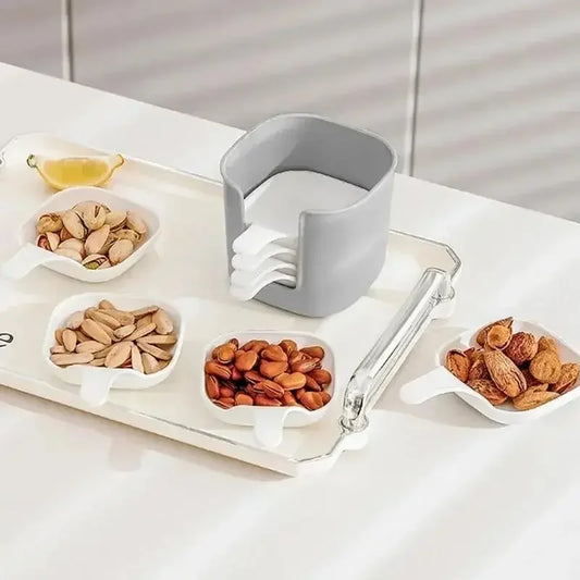 Set van 6 sauskommen met gestapelde opbergdoos - Perfect voor dips, desserts en hapjes
