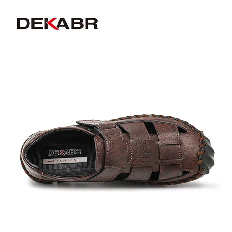 DEKABR Herren-Freizeitsandalen aus Leder 