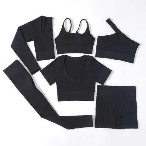 SOISOU Ribstof Yoga Shorts met Hoge Taille voor Dames