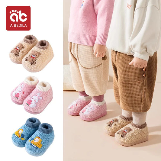 AIBEDILA Winter Kinder Dikke Warme Pantoffels