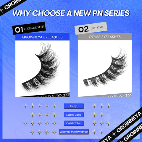 GROINNEYA 3D Faux Mink Lashes – 5/10 Pairs