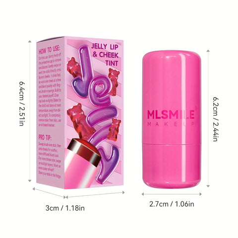 Multi-purpose Jelly Blush Stick for Lips and Cheeks