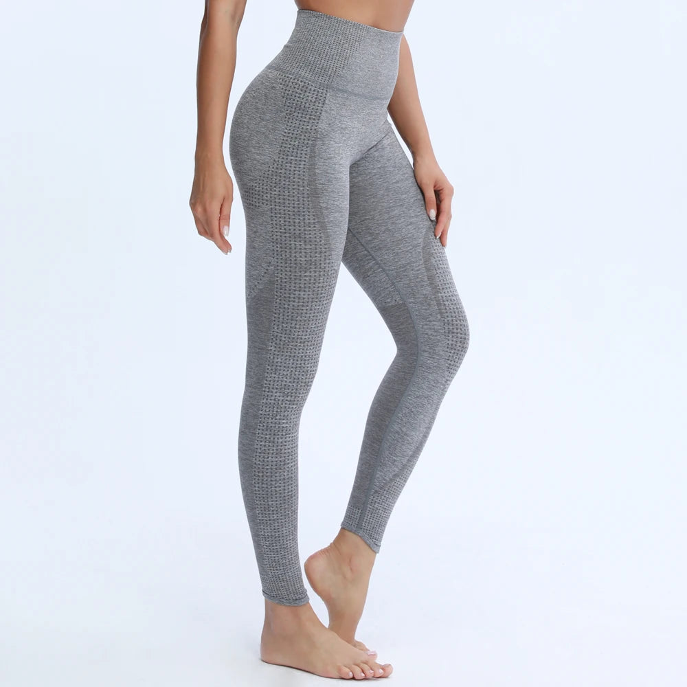 Nepoagym Women Curved Hem Seamless Leggings with Butt Scrunch