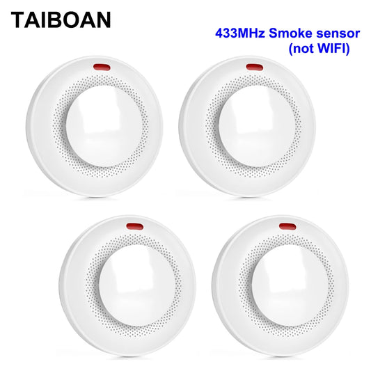 TAIBOAN 433MHz Wireless Smoke Sensor Alarm