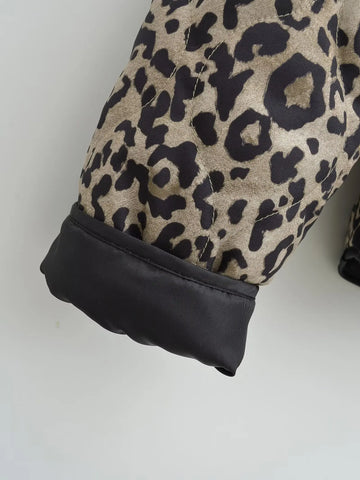 MUJER Luipaardprint Oversized Jas voor Dames – Stijlvolle Jas met Drukknopen 2025