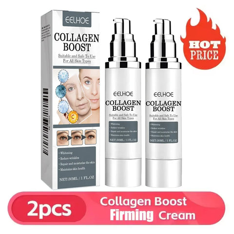 Collagen Booster Face Cream - Moisturizing Firming Skincare with Hyaluronic Acid for Women
