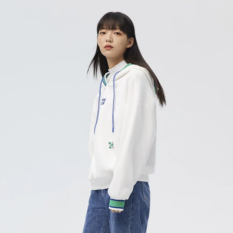 Semir 2024 Women's Contrasting Color Hooded Sweatshirt