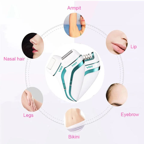 Original VGR 3-In-1 Ladies Epilator and Shaver