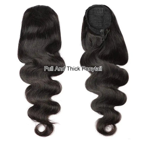 Body Wave Drawstring Paardenstaart - 100% Echt Mensenhaar