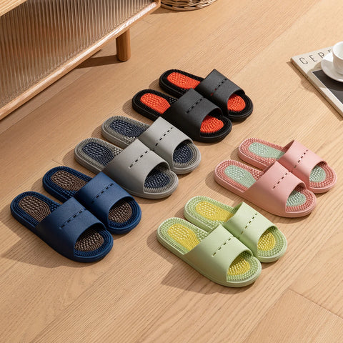 PVC Unisex Slippers Massage Wellness Home Slippers