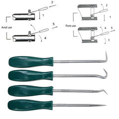 Hot Sale 4Pcs 135mm Car Auto Vehicle Oil Seal Screwdrivers Set O-Ring Seal Gasket Puller Remover Pick Hooks Repair Tools for Car