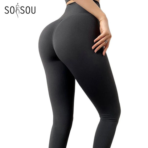 SOISOU Women's High Waist Yoga Tights - 13 Colors Available