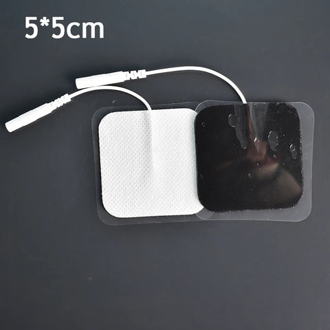 20/100p 5x5cm TENS EMS Nerve Muscle Stimulator Gel Electrode Pads with 2mm Plug