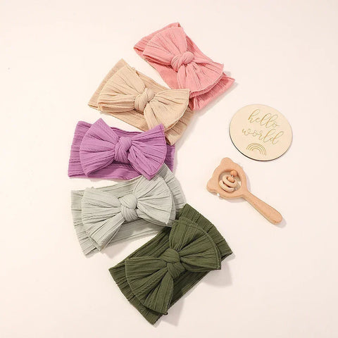 1 stuk pasgeboren babyhoofdband voor meisjes - zachte nylon tulbandstrikken haaraccessoires