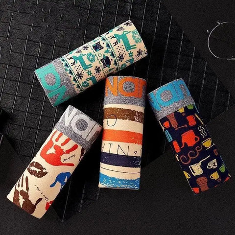 4-delige katoenen boxershorts voor heren
