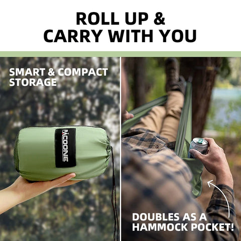 Portable Outdoor Camping Hammock - Single & Double Options for Travel and Relaxation