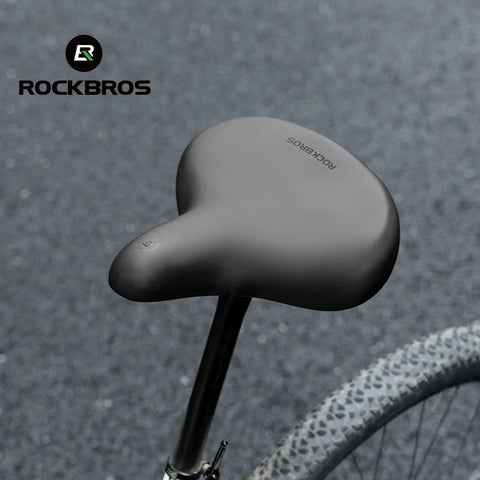 ROCKBROS Bicycle Saddle - Comfortable PVC Leather Bike Seat with Shock Absorption