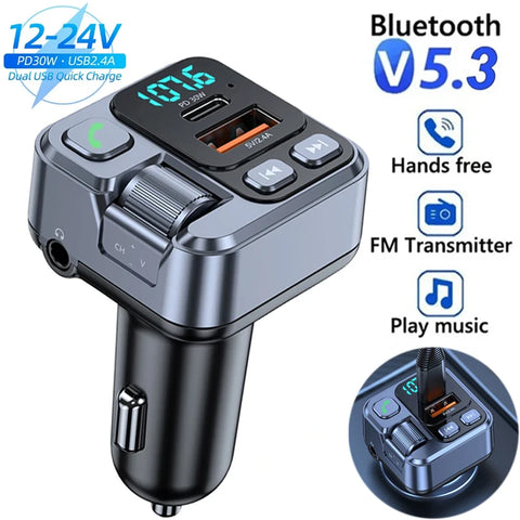 Car Bluetooth Receiver with Fast Charging