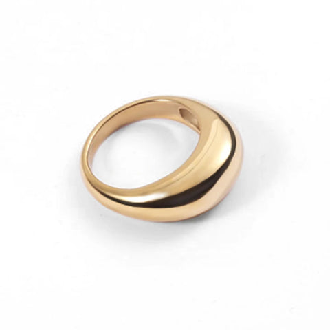 e-Manco Simple Stainless Steel Arc Rings for Women - Geometric Fashion Jewellery