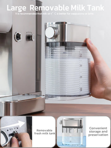 HiBREW 3 in 1 Semi Automatic Coffee Machine