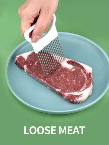 Snijd moeiteloos uien met de kleurrijke uiensnijder van roestvrij staal