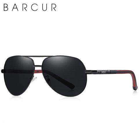 BARCUR Aluminium Vintage Gepolariseerde Zonnebril – Klassieke UV400 Unisex Rijbril