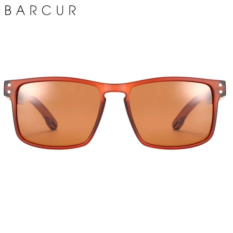 BARCUR Zebra-Temple Wooden Sunglasses – Polarized UV400 Unisex