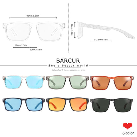 BARCUR Zebra-Temple Wooden Sunglasses – Polarized UV400 Unisex