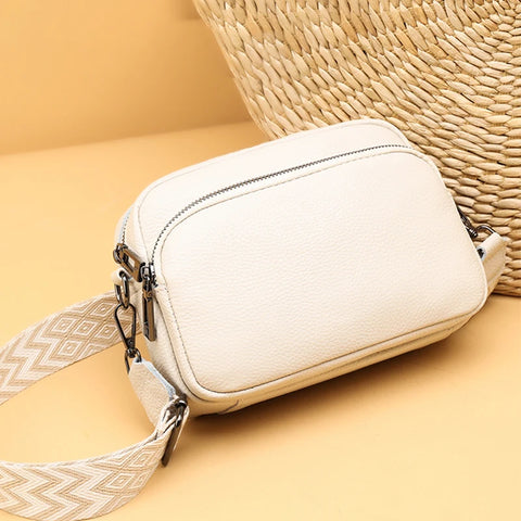 Luxury Soft Cowhide Leather Ladies Messenger Bag