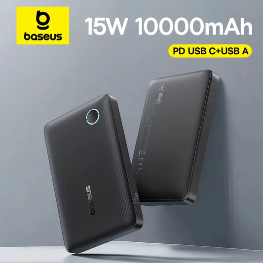 Baseus FP11 10000mAh Power Bank – 15W PD Fast-Charge