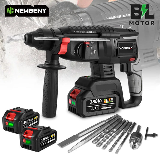 1680W 26mm Brushless Cordless Rotary Hammer – Multi-Function Impact Drill for Makita Battery Pin