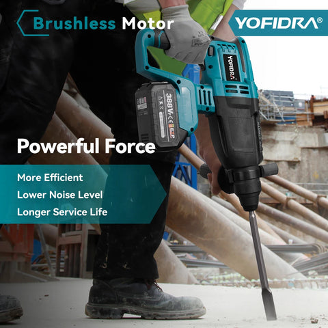 YOFIDRA 26mm borstelloze snoerloze boorhamer – Multifunctionele slagboormachine voor Makita accu-pin