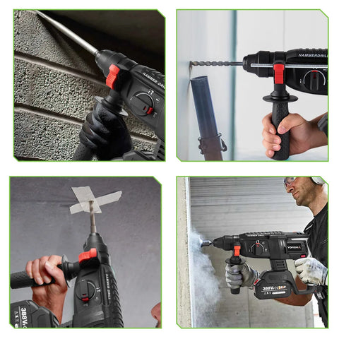 1680W 26mm borstelloze snoerloze boorhamer - Multifunctionele slagboormachine voor Makita accu-pin