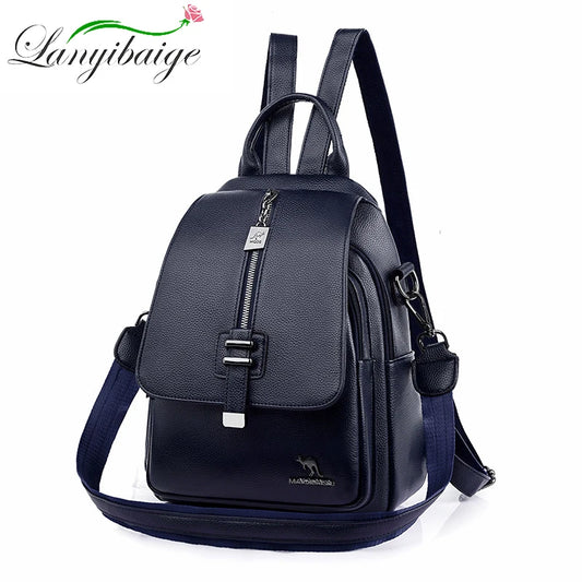 Designer High-Quality Leather Women's Backpack