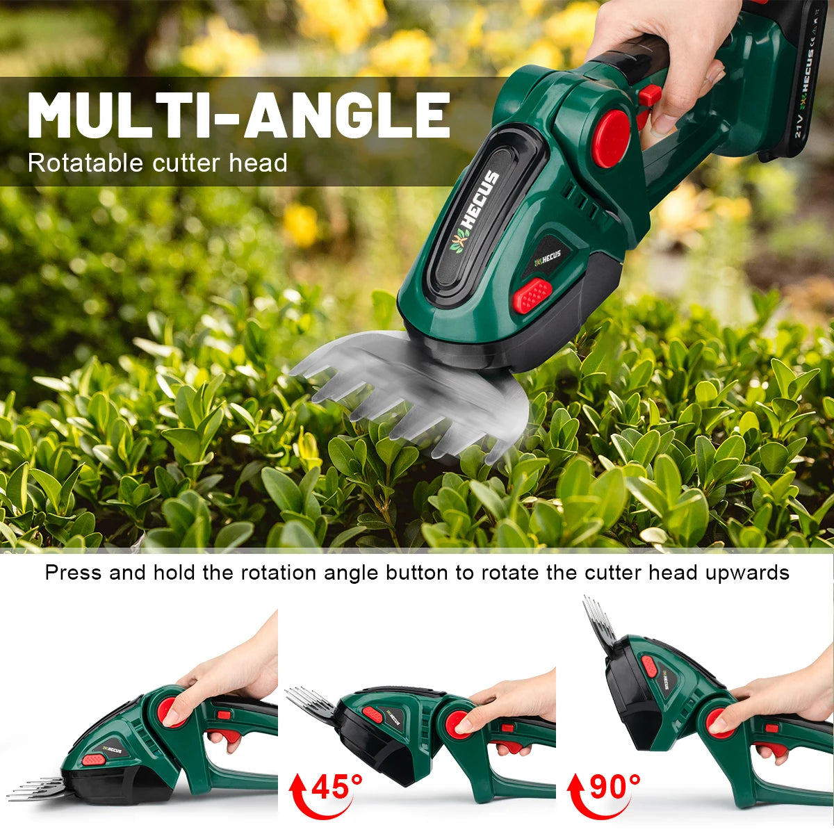 G Nadal 2-in-1 Electric Hedge Trimmer & Lawn Mower – 20,000RPM Garden Shears for Makita 18V Battery Pin