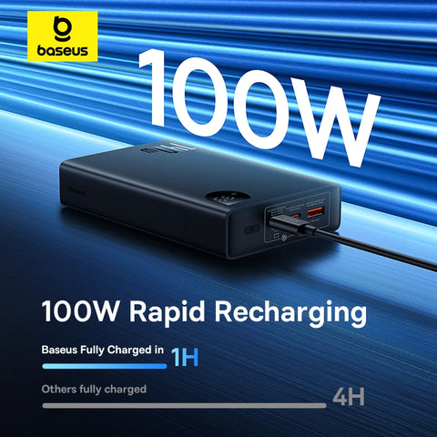 Baseus Max 140W Power Bank – 24000mAh Fast-Charge with 3 Outputs