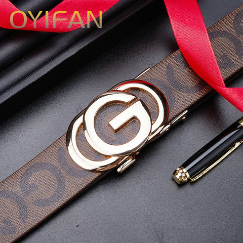 Luxury Men’s Belt – Automatic Buckle Business & Casual Style