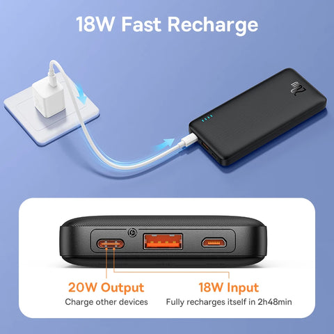 Baseus Airpow+ 20W Power Bank – 10000mAh/20000mAh Fast-Charge