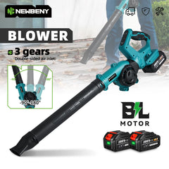 NEWBENY 3-Speed 350km/h Electric Leaf & Snow Blower – 270° Adjustable Cordless Blower Tool for Makita Battery Pin