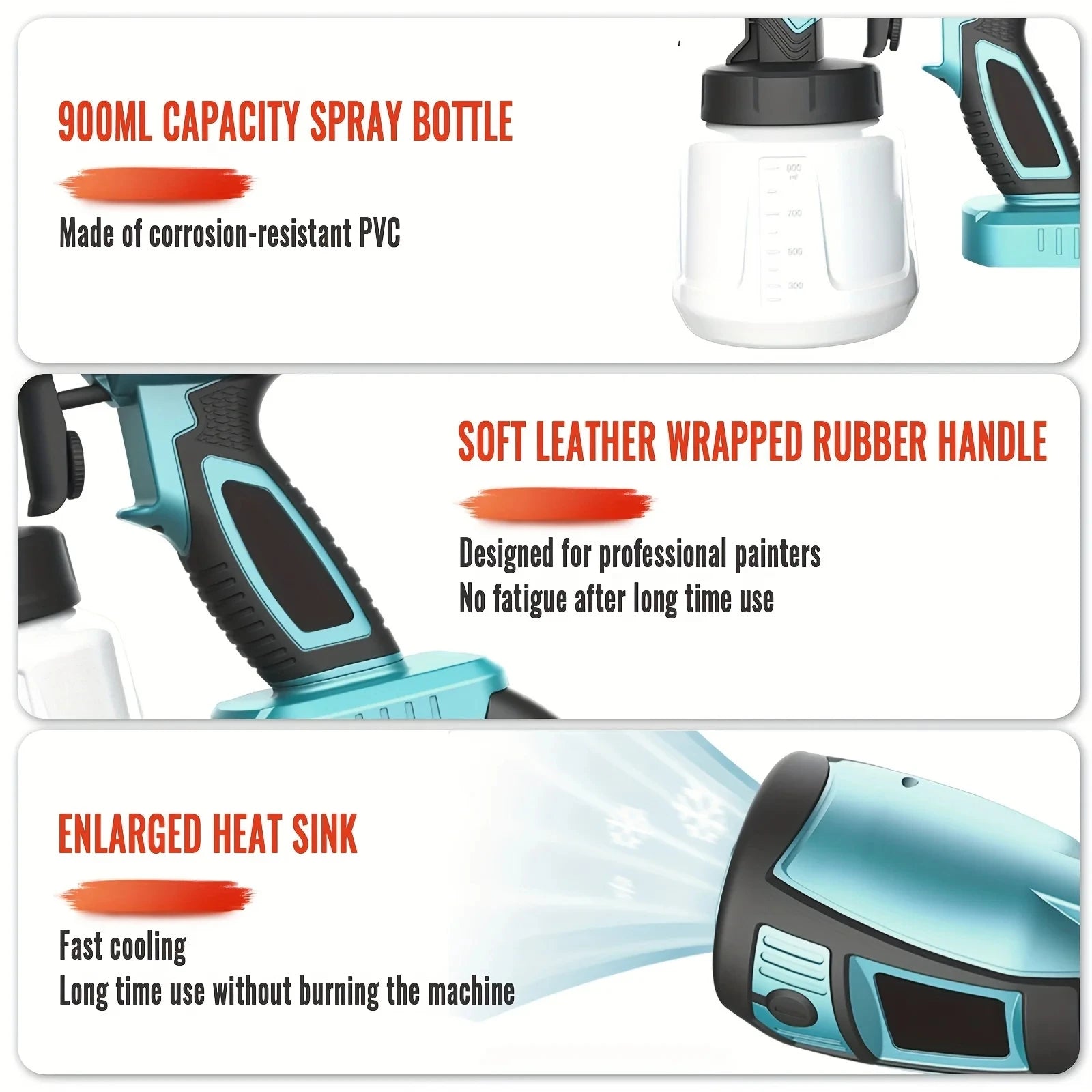 1000ml schnur lose elektrische Spritzpistole tragbare Haushalts farbe Sprüh gerät Auto Möbel Stahl beschichtung Airbrush für Makita 18V Batterie