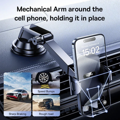 Baseus Dashboard Windshield Phone Holder with Strong Sucker for iPhone, Xiaomi, Huawei, Samsung