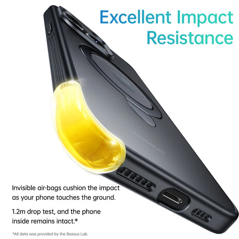 Baseus Magnetic Stand Case for iPhone 16/15/14/13 Pro Max - 180° Adjustable Kickstand & Magnetic Charging