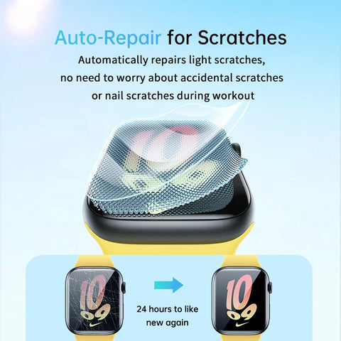 Baseus Hydrogel Screen Protector for Apple Watch 8/7/6/SE/SE2/5/4 - Full Coverage, Soft & Flexible 40/41/44/45mm