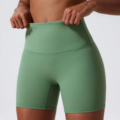 Hearuisavy High-Waist Yoga Shorts – Soft Butt-Lift Gym & Running Workout Shorts for Women