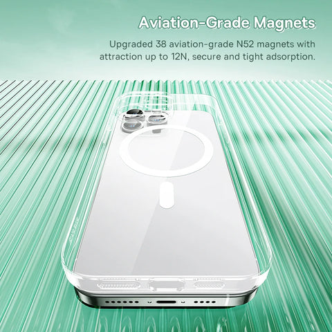 Baseus magnetische draadloze oplaadcase voor iPhone 16, 15 Pro Max, compatibel met iPhone 14, 13, 12, 11 Pro Max Plus