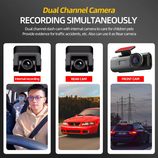 4K GPS WIFI Dashcam met nachtzicht