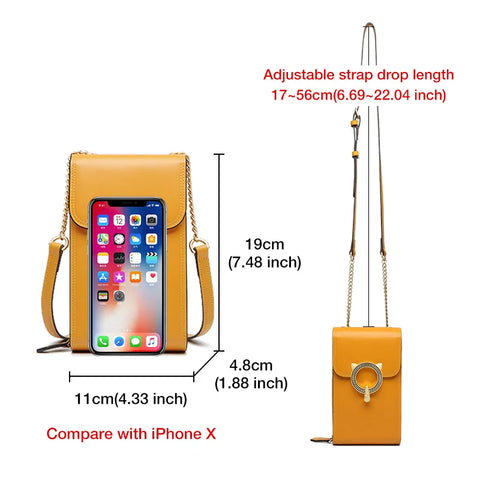 FOXER Mini Women Crossbody Bag - Cute Flap Cellphone Bag for Stylish Ladies