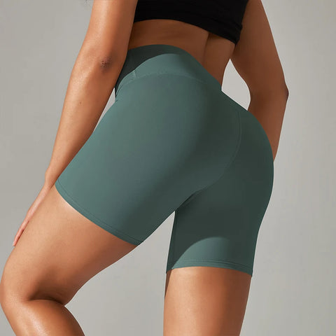 Summer High-Waist Push-Up Yoga Shorts – Fitness, Gym & Bike Shorts for Women